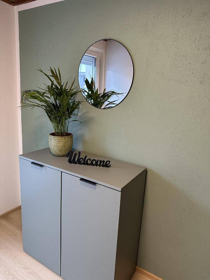 Ferienwohnung für 4 Personen, mit Balkon und Terrasse sowie Garten und Ausblick