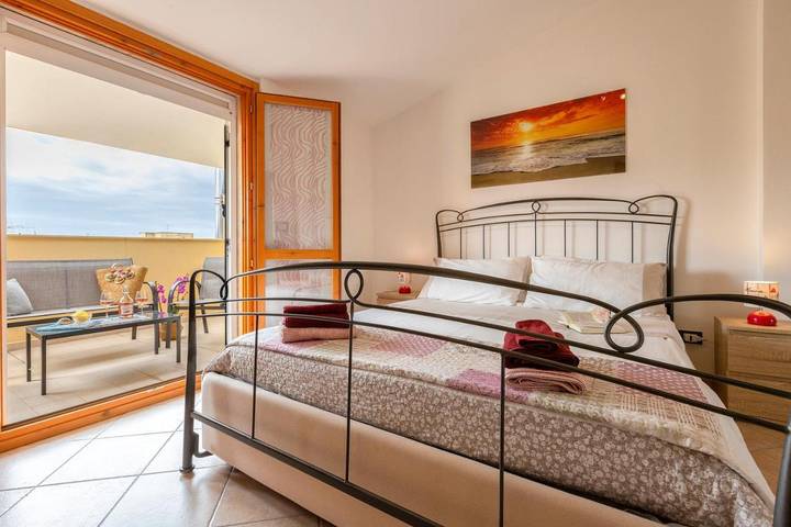 Ferienhaus mit Meerblick für 5 Personen, mit Balkon und Ausblick