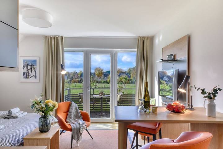 Ferienwohnung für 2 Personen, mit Ausblick und Garten