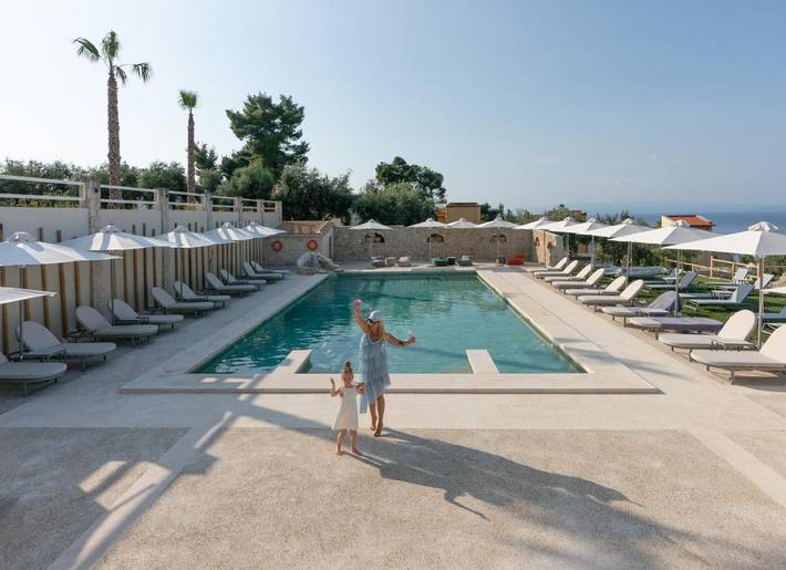 Villa für 6 Personen, mit Ausblick und Pool sowie Garten, mit Haustier in Chalkidiki