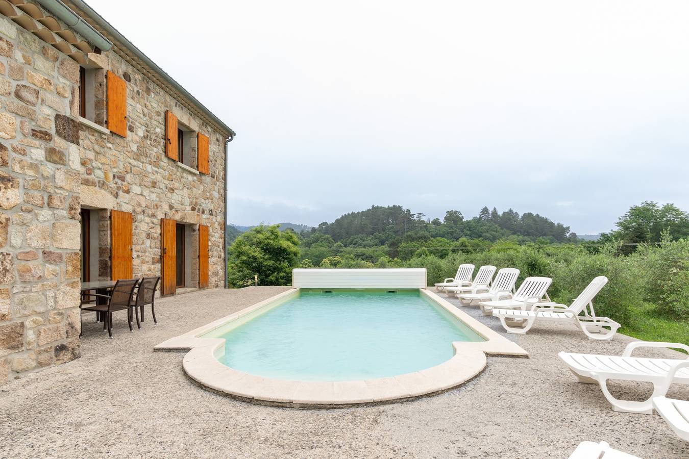 Small House 'Les Sources Gîte La Grange' with Shared Pool, Private Terrace in Chambonas, Parc naturel régional des Monts d'Ardèche