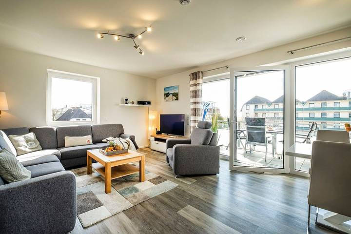 Ferienwohnung mit Meerblick für 4 Personen, mit Balkon und Sauna in Büsum-Wesselburen