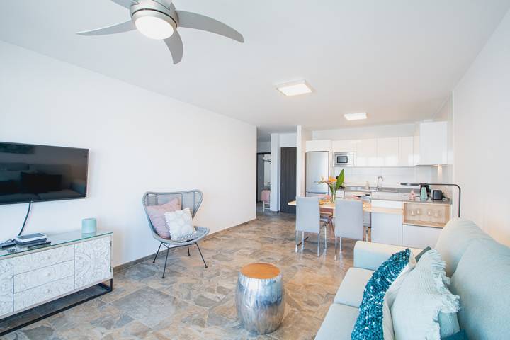 Appartamento per 4 persone, con balcone e piscina in San Marcial del Rubicon