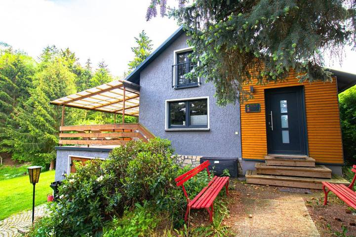 Ferienhaus für 4 Personen, mit Ausblick und Garten, mit Haustier in Saalfeld/Saale