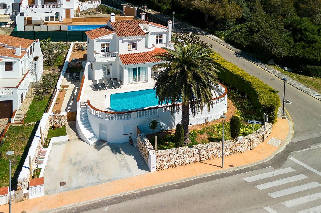 Holiday house with private pool for 8 persons approx. 241 qm in San Jaime Mediterráneo, Menorca (South coast of Menorca) in Son Bou, Municipalité de Alaior