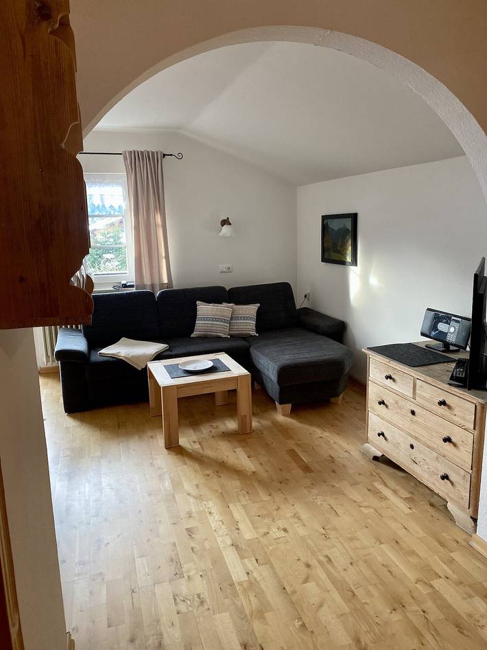 Ferienwohnung für 2 Personen, mit Balkon und Garten sowie Sauna in Oberstdorf
