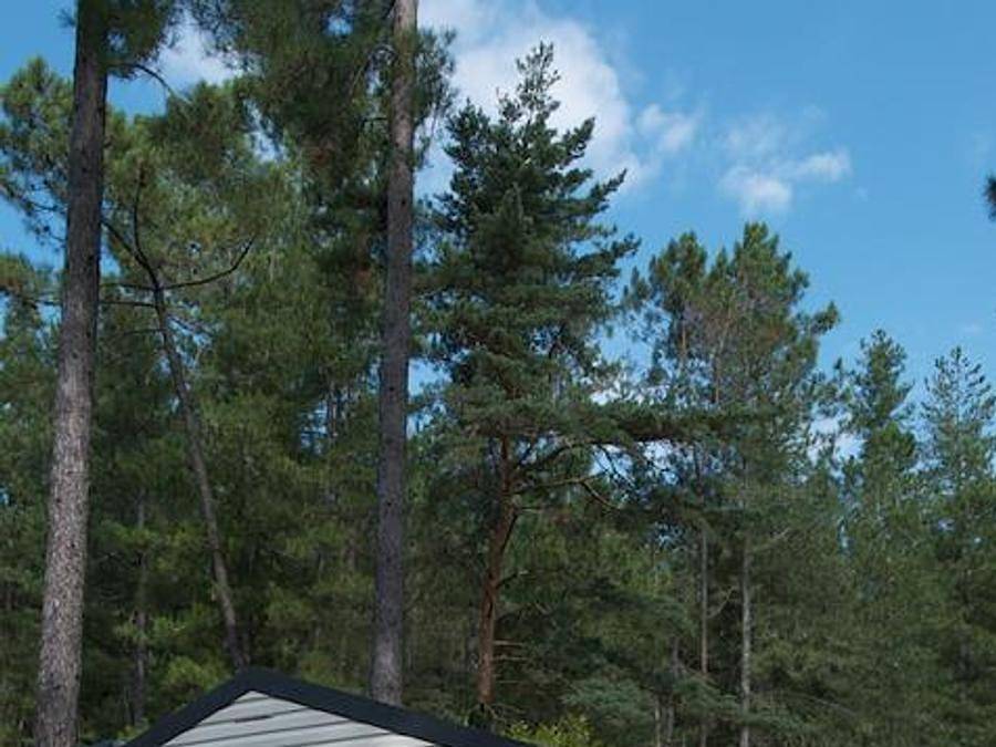 Camping Ushuaïa Villages Les Pins d'Ucel - Mobilheim 5 personen - Pic Vert - Mobilheim 28 m² in Ucel, Parc naturel régional des Monts d'Ardèche