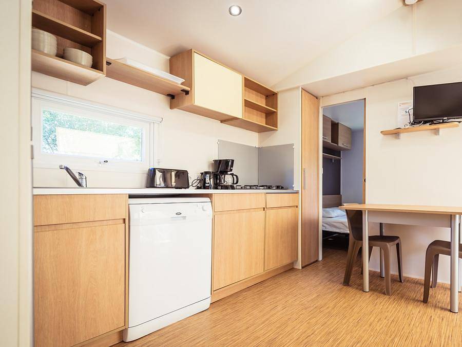 Camping Sites et Paysages - L'Etang de Brissac  - Mobilhome 8 personas - Cottage Privilège 3 habitaciones - Tv - Lv in Brissac-Quincé, Valle del Loira