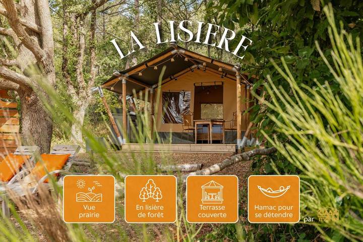 Tente pour 2 personnes, avec Terrasse ainsi que Jardin et Vue dans la Sarthe