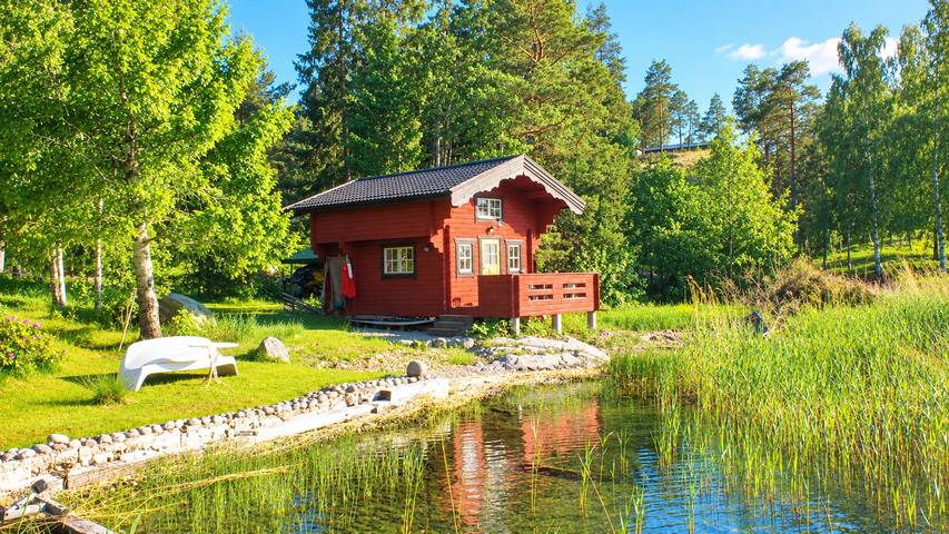 Ferienhaus für 4 Personen, mit Terrasse und Sauna in Mittelschweden