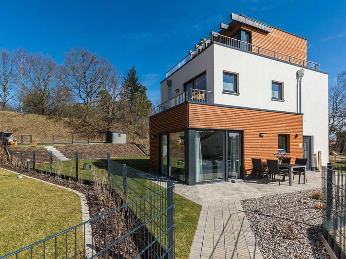 Ferienhaus für 7 Personen, mit Ausblick und Sauna sowie Garten und Seeblick in Krakow am See