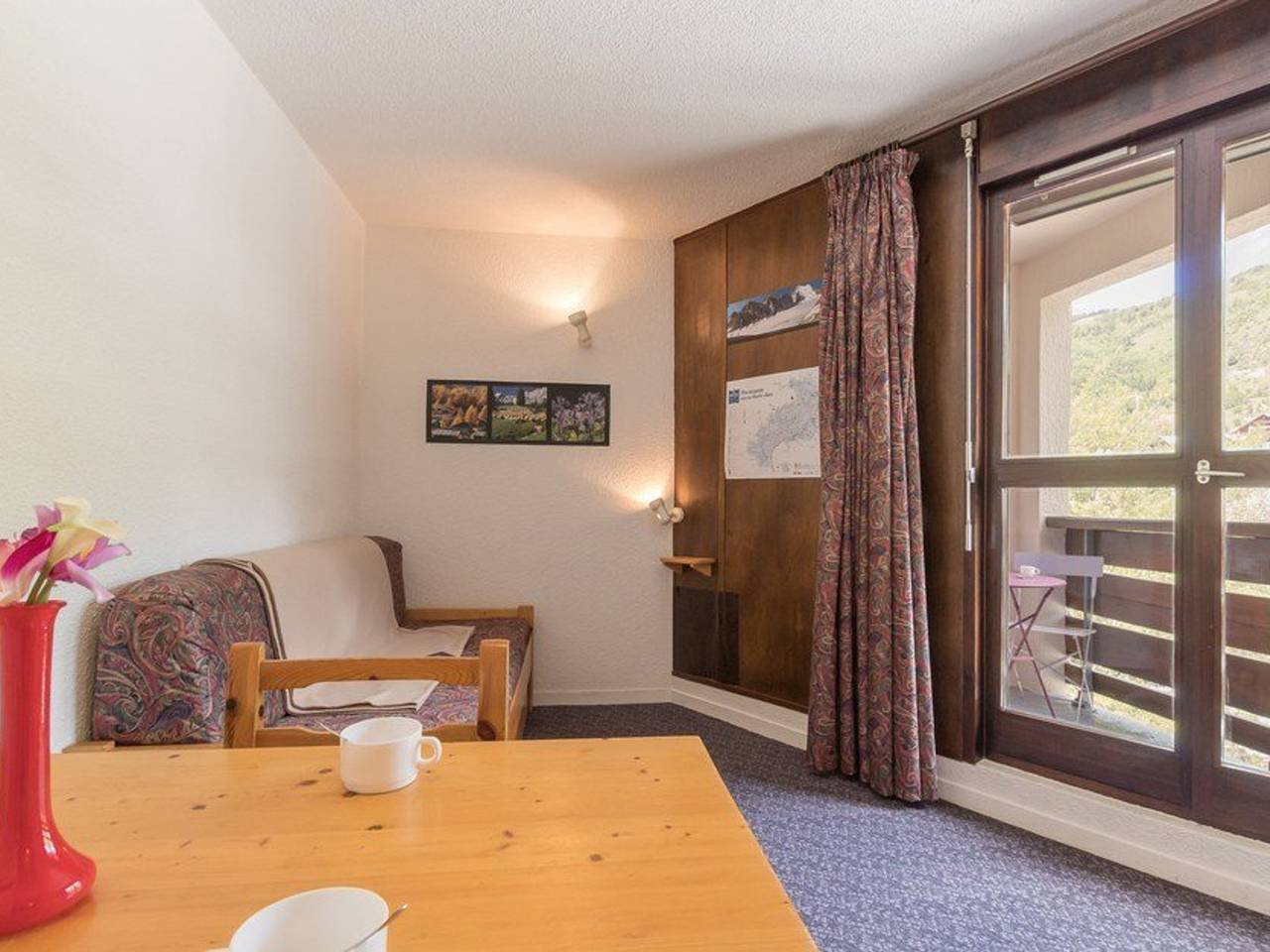 Appartement entier, Studio avec balcon et casier à ski, 4 couchages - Serre-Chevalier, Chantemerle in Saint-Chaffrey, Serre Chevalier