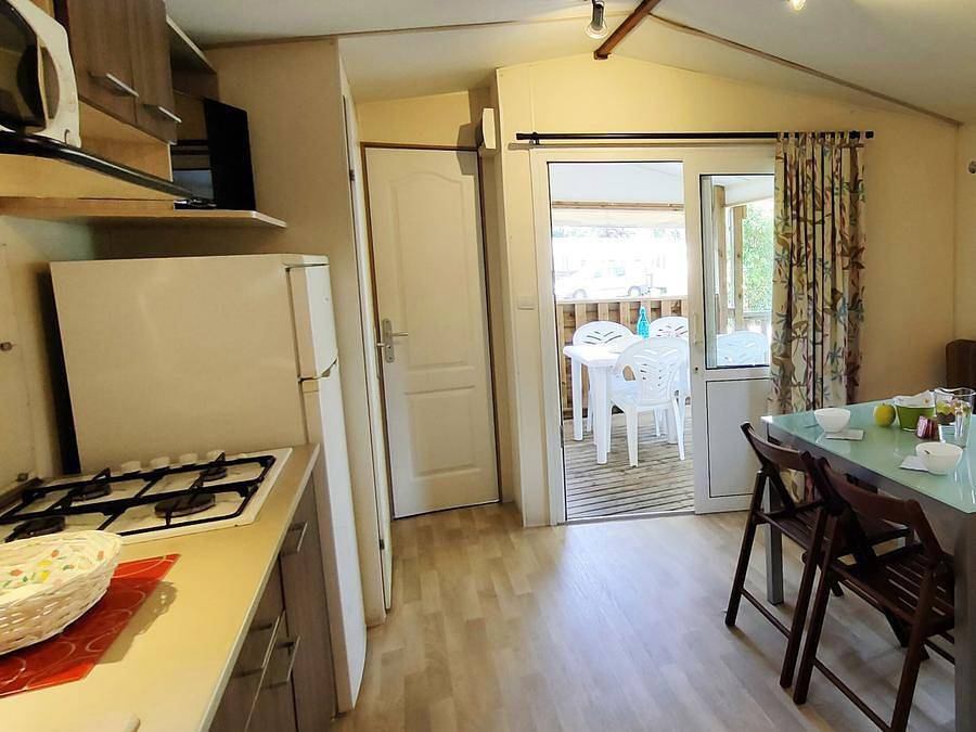 Camping Tikayan Clau Mar Jo - Mobilheim 3 personen - Dakota Eco in Bormes-les-Mimosas, Parc national Port-Cros