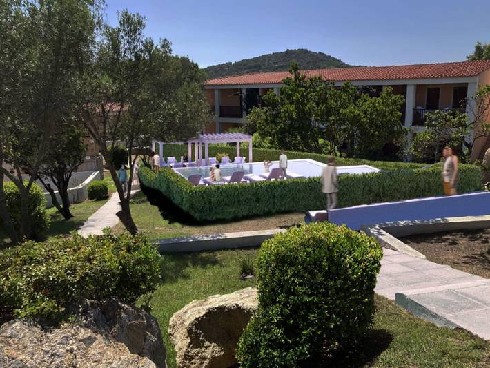 Village vacances pour 4 personnes, avec piscine ainsi que bassin pour enfant et balcon/terrasse, animaux acceptés en Sardaigne - 2