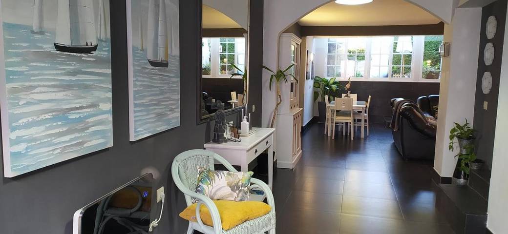 Ferienhaus für 4 Personen, mit Balkon und Terrasse sowie Garten und Ausblick