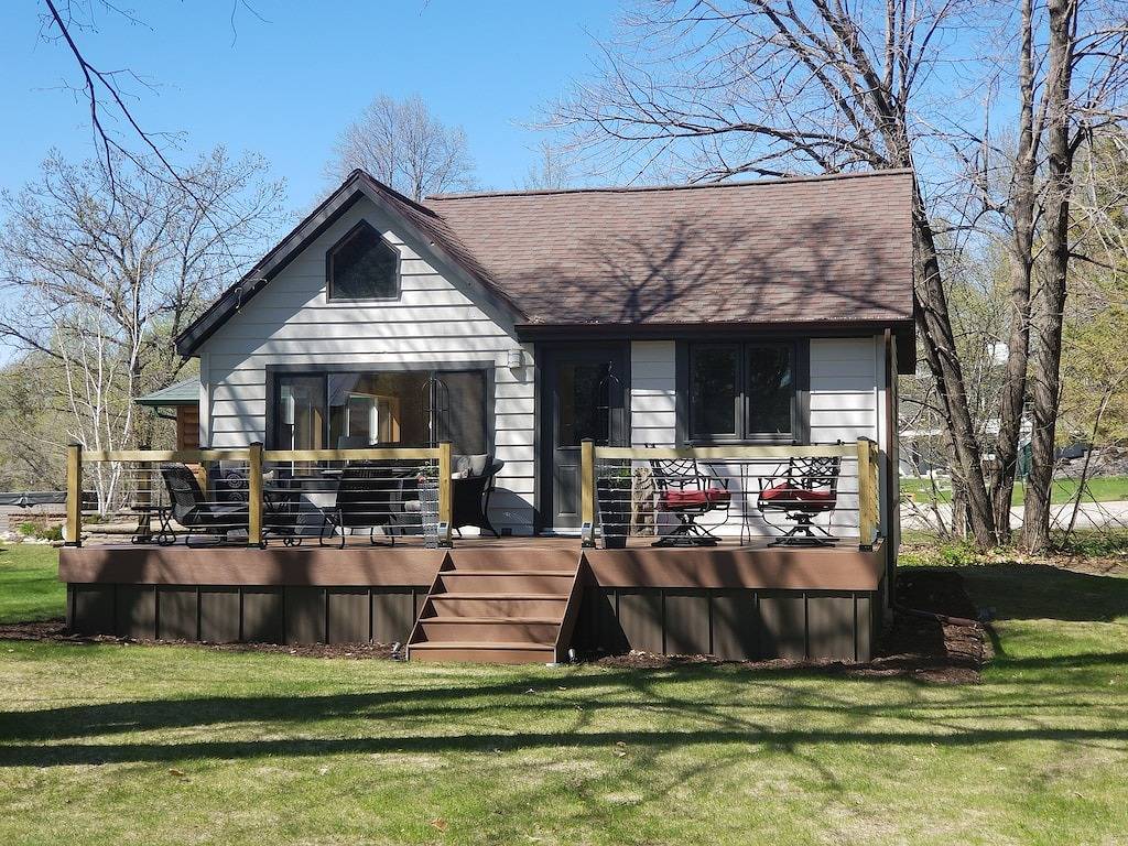 Sonnenuntergangkabine Auf Cotton See in Becker County