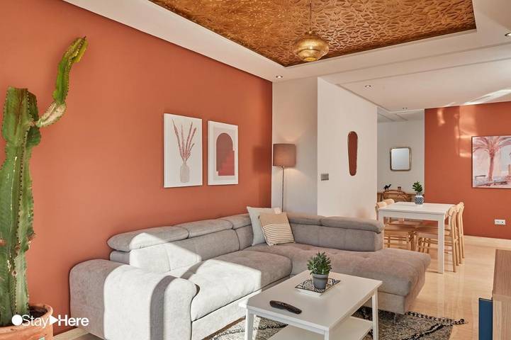 Appart’hôtel pour 6 personnes, avec balcon et jardin à Rabat