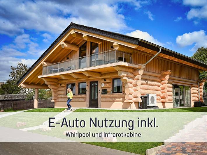 Chalet für 6 Personen, mit Balkon und Terrasse sowie Whirlpool und Garten im Hunsrück