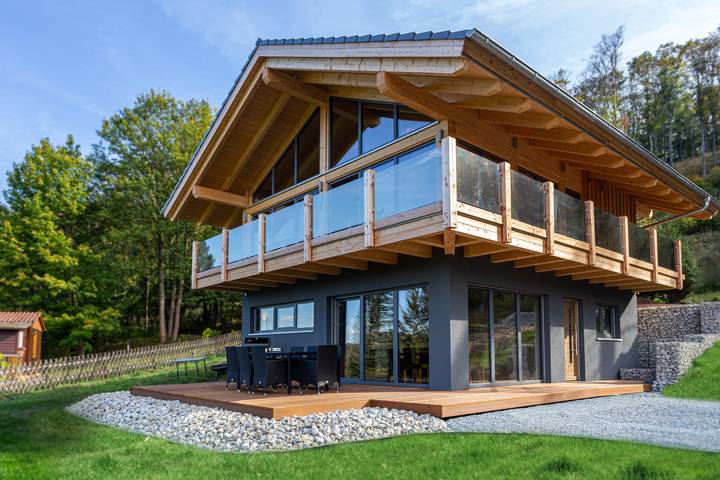Ferienhaus für 6 Personen, mit Balkon und Terrasse sowie Garten und Ausblick in Thale