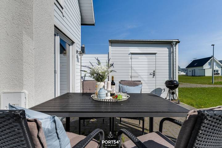 Ferienhaus für 4 Personen, mit Garten und Sauna, mit Haustier in Olpenitz