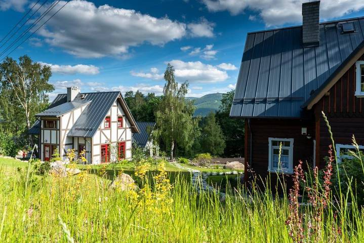 Domek letniskowy dla 8 osób, z ogród i widok oraz sauna, zwierzęta dozwolone w Szklarska Poręba