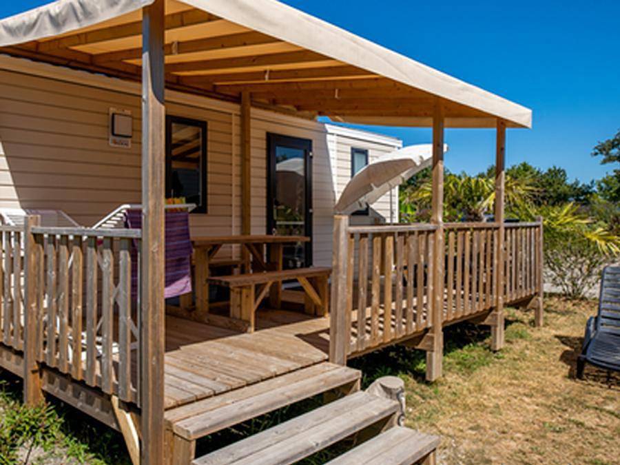 Camping Sea Green Le Paradis - Mobilheim 4 personen - Cottage Privilège 2 Zimmer 4/6 Pers. in Talmont-Saint-Hilaire, Vendée