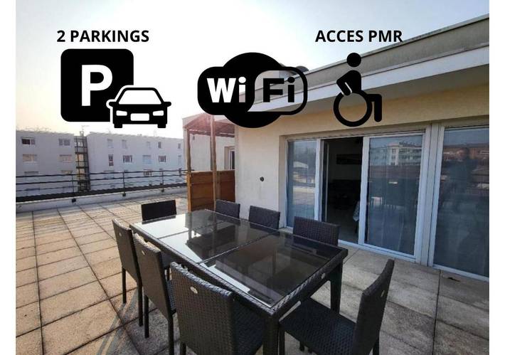 Appartement de vacances pour 8 personnes, avec balcon et vue