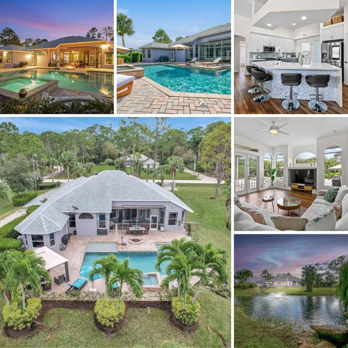 Vacation rental for 10 people, with yard and terrace as well as pool in Palm Beach County