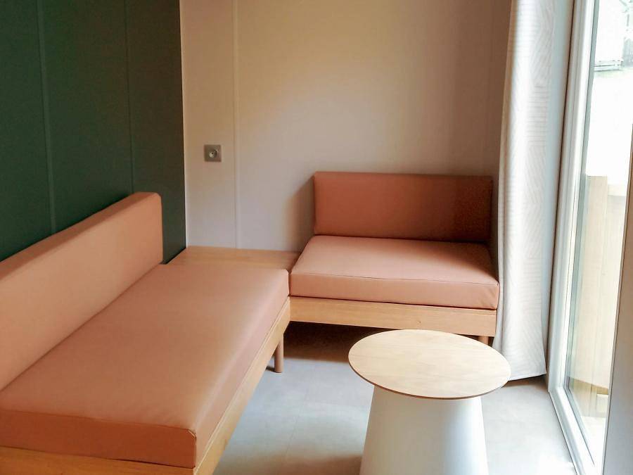 Village Tropical Sen-Yan - Mobilheim 12 personen - Aqua Tribu 6 Zimmer 12 Personen Halbüberdachte Terrasse in Mézos, Côte d’Argent