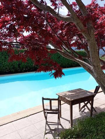 Chambre d’hôte pour 3 personnes, avec piscine ainsi que jardin et vue à Mialet