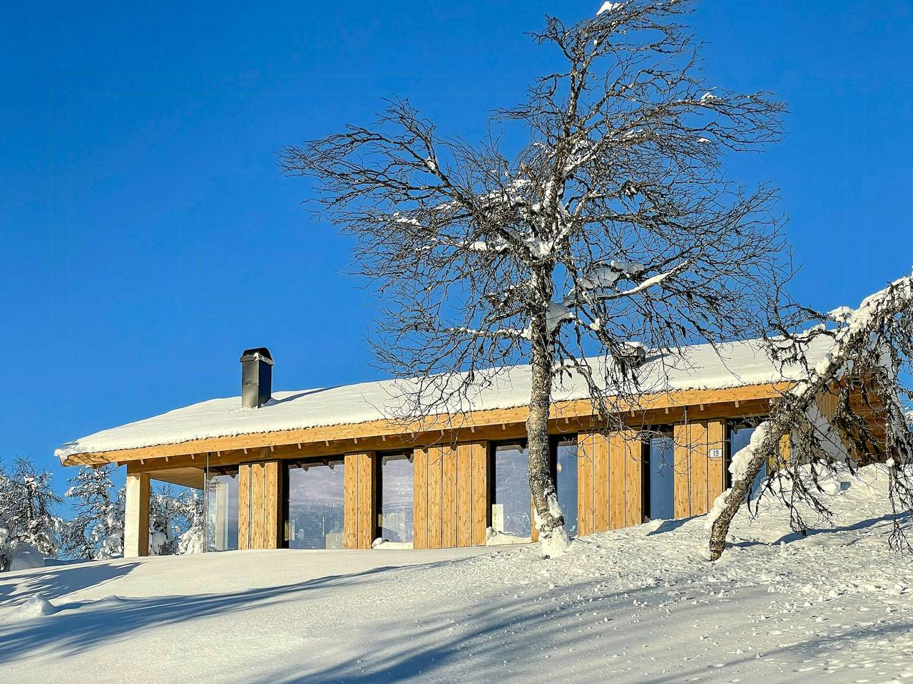 Moderne Hütte an der Skipiste von Fagerhøy in Sør-Fron