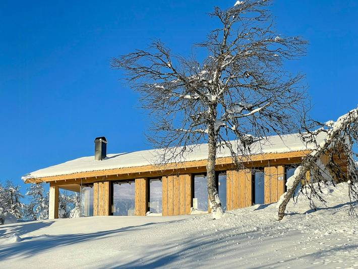 Moderne Hütte an der Skipiste von Fagerhøy in Sør-Fron