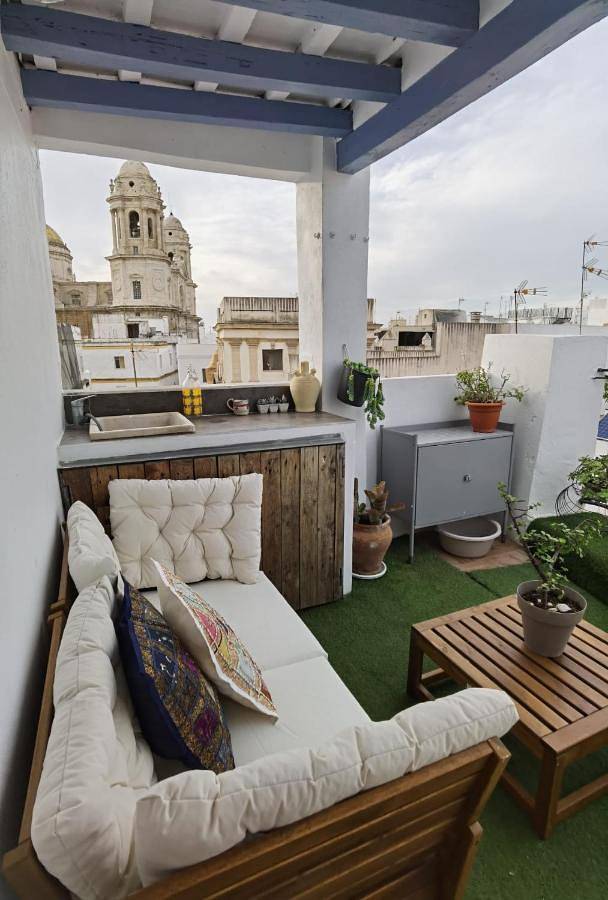 Casa de vacaciones para 4 personas, con balcón y vistas en Cádiz