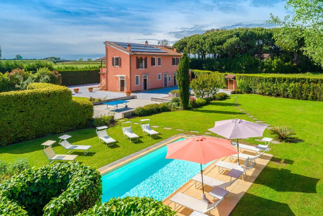 Villa per 14 persone con vista oceano in San Giuliano Terme, Riviera Toscana