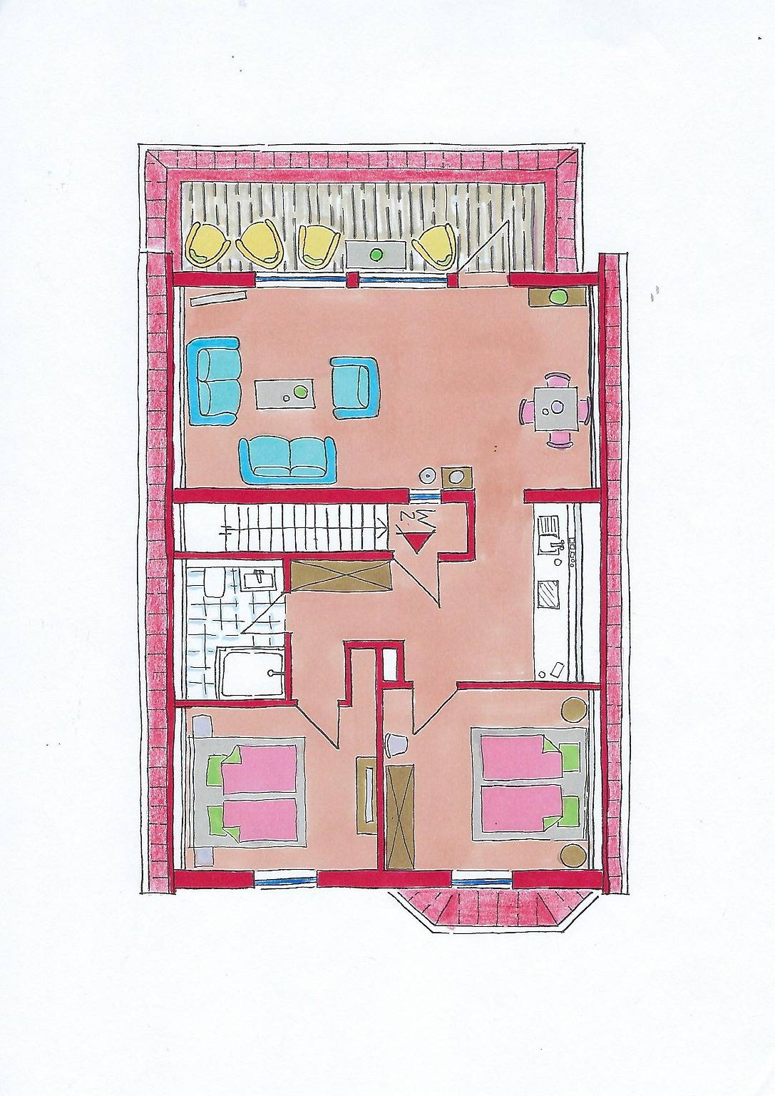Ganze Ferienwohnung, Appartements am Hafen - 3-Raum-Fewo in Hafen Büsum, Büsum
