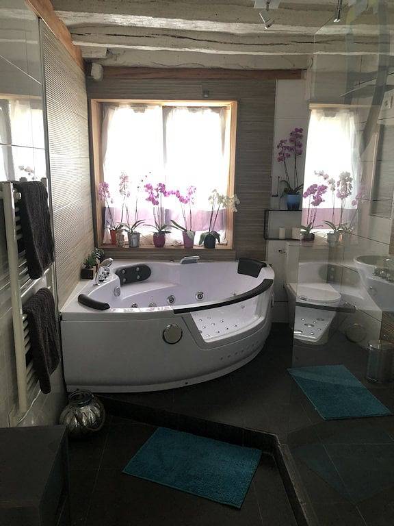Music'Home, avec Spa, piscine, table d’hôte et musique - Chambre Romantique (Suite) avec Spa en rez-de-chaussée in Plessis-Saint-Benoist, Essonne