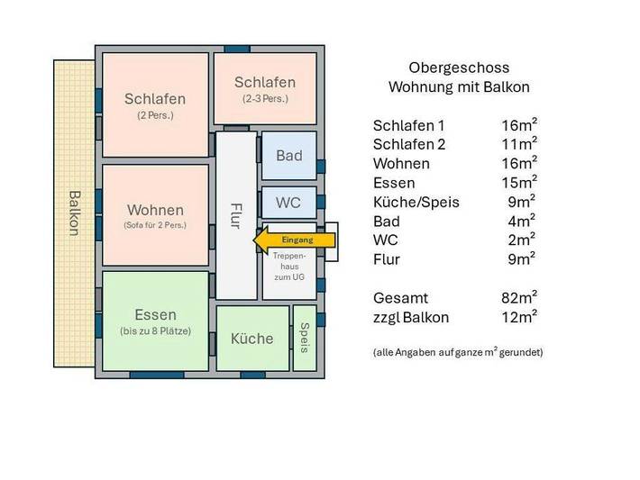 Ferienwohnung für 7 Personen, mit Seeblick und Ausblick sowie Garten - 1