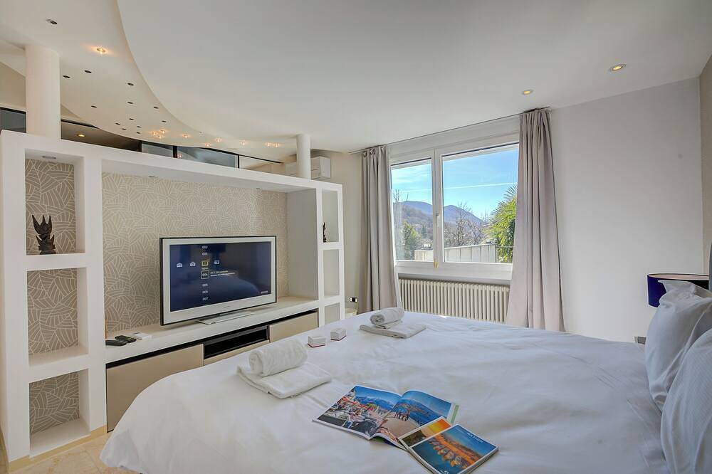 Lugano Lake view villa w. private pool, Lugano, Switzerland in Pambio-Noranco, Lugano
