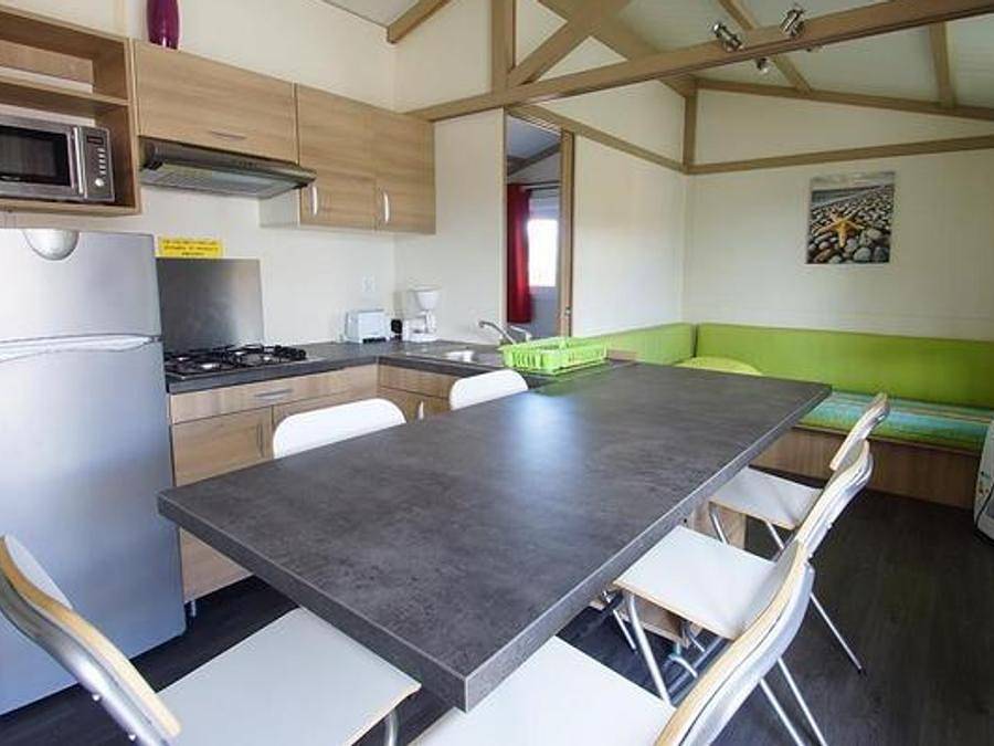 Camping l'Oasis Des Garrigues - Chalet 6 personas - Gitotel 37m² - 3 habitaciones in Vogüé, Ardèche
