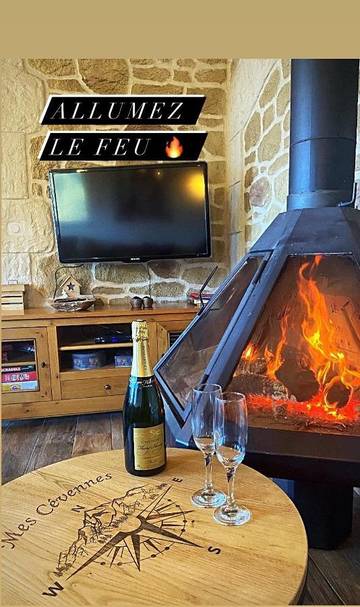 Gîte pour 11 personnes, avec terrasse et vue dans Saint-André-Capcèze