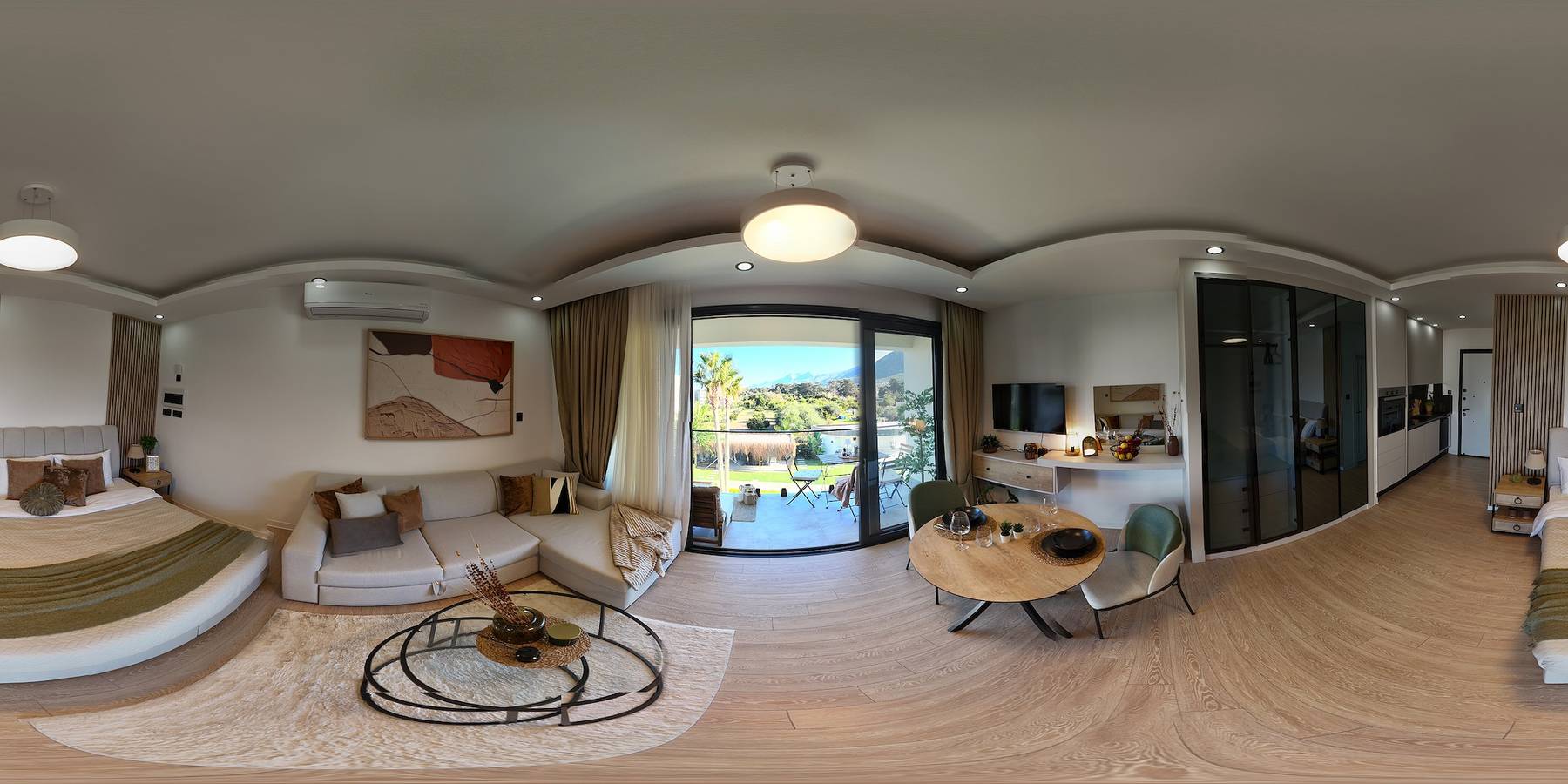 Estudio entero, Amplio apartamento con vistas a la piscina y al mar in República Turca del Norte de Chipre