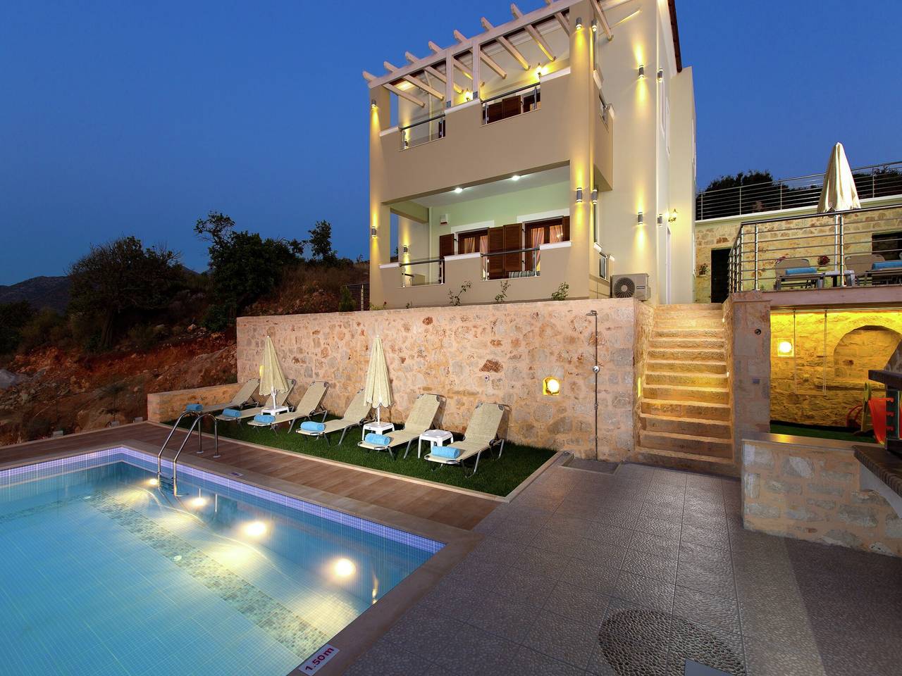 Villa auf Kreta mit privatem Pool & Grill in Rethymno und Umgebung