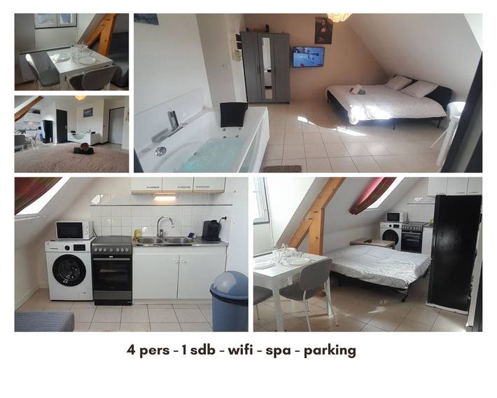 Gîte pour 4 personnes, avec jacuzzi à Déols