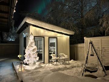 Maison d’hôte pour 2 personnes, avec vue ainsi que jardin et sauna dans Laponie