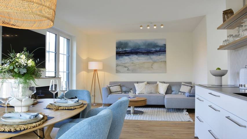Ferienwohnung für 4 Personen, mit Balkon und Terrasse sowie Sauna in Tossens