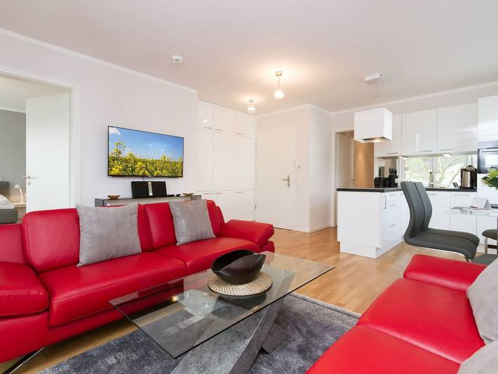 Ferienwohnung für 4 Personen, mit Balkon und Terrasse sowie Sauna
