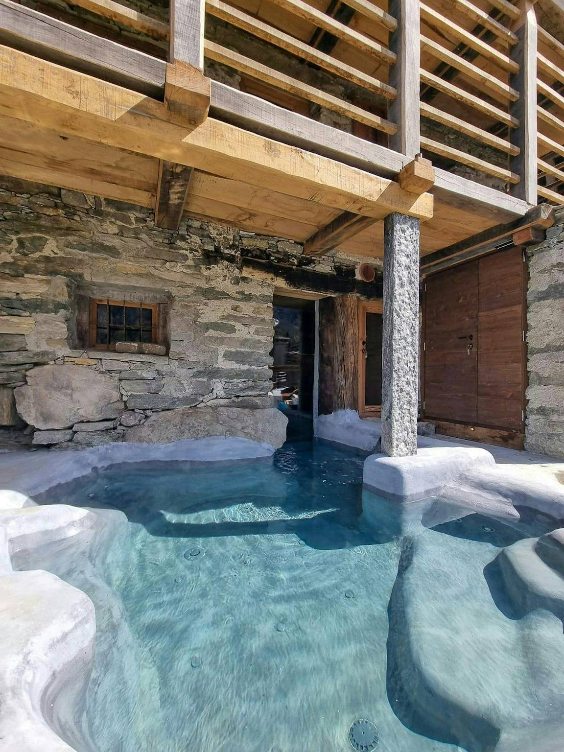 Baita Walser con Spa in roccia e vista Monte Rosa in Alagna Valsesia, Alpi Pennine