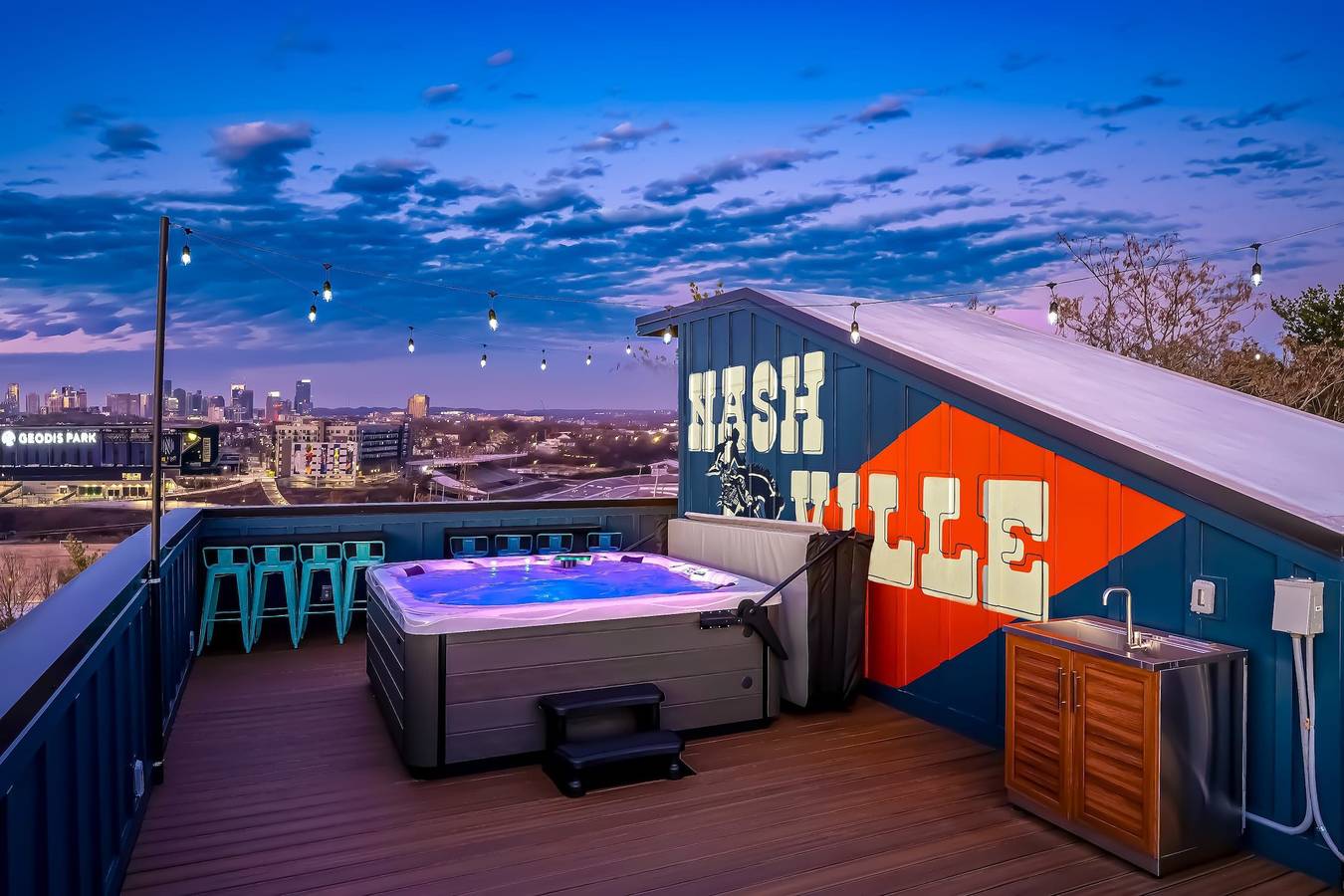 4 Rooftop Decks  4 Hot Tubs  Game Rooms   Sauna in Nashville, Tennessee