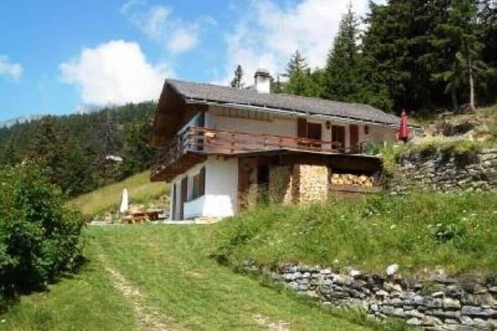 Ferienhaus für 8 Personen, mit Balkon und Whirlpool sowie Garten in Mollens