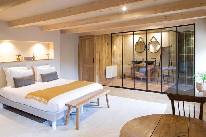 Chambre d’hôte pour 2 personnes, avec Terrasse ainsi que Jardin et Vue